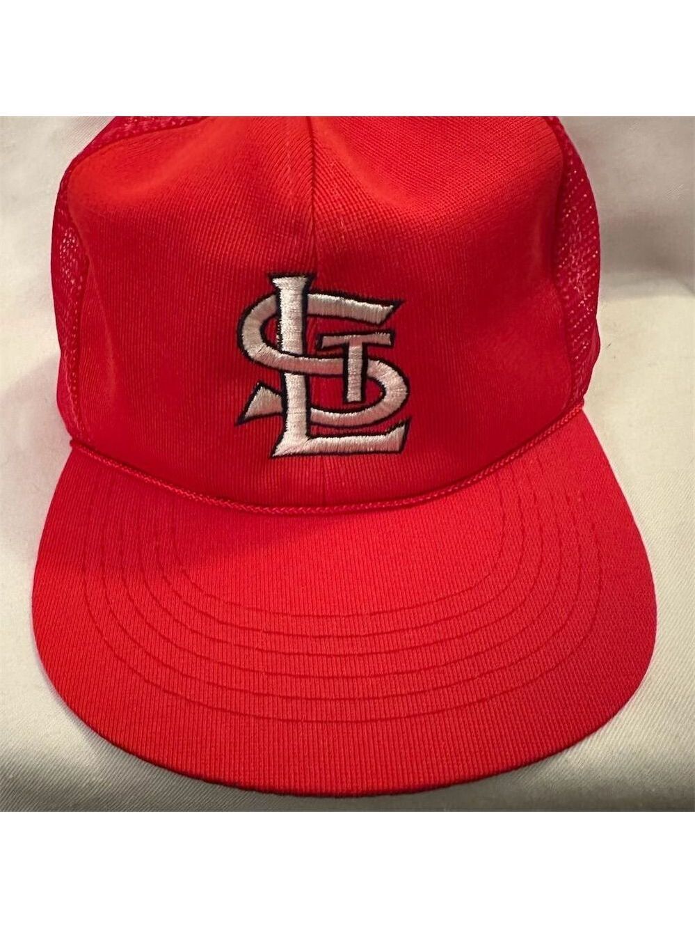 Vintage 90s St. Louis Cardinals Snapback Trucker Hat Red MLB Baseball